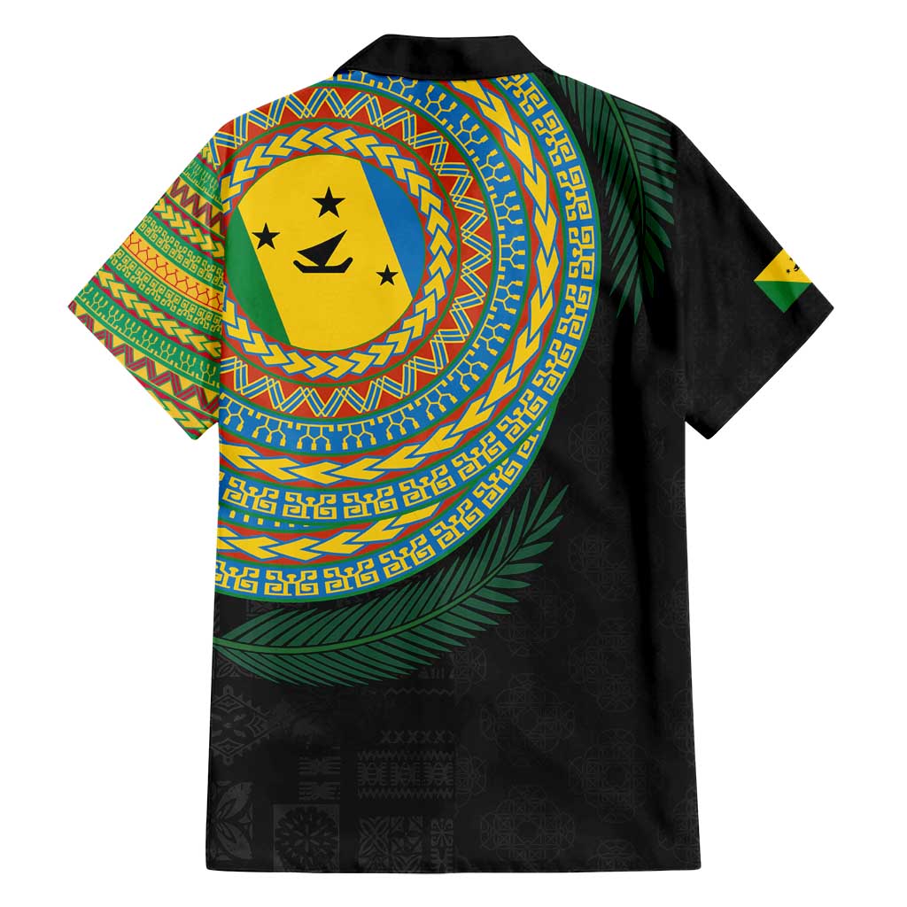 Malampa Tribal Tattoo with Namele Leaves Family Matching Tank Maxi Dress and Hawaiian Shirt LT03 - Polynesian Pride