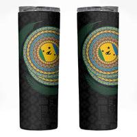 Malampa Tribal Tattoo with Namele Leaves Skinny Tumbler LT03 Black - Polynesian Pride