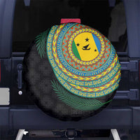 Malampa Tribal Tattoo with Namele Leaves Spare Tire Cover LT03 No hole Black - Polynesian Pride