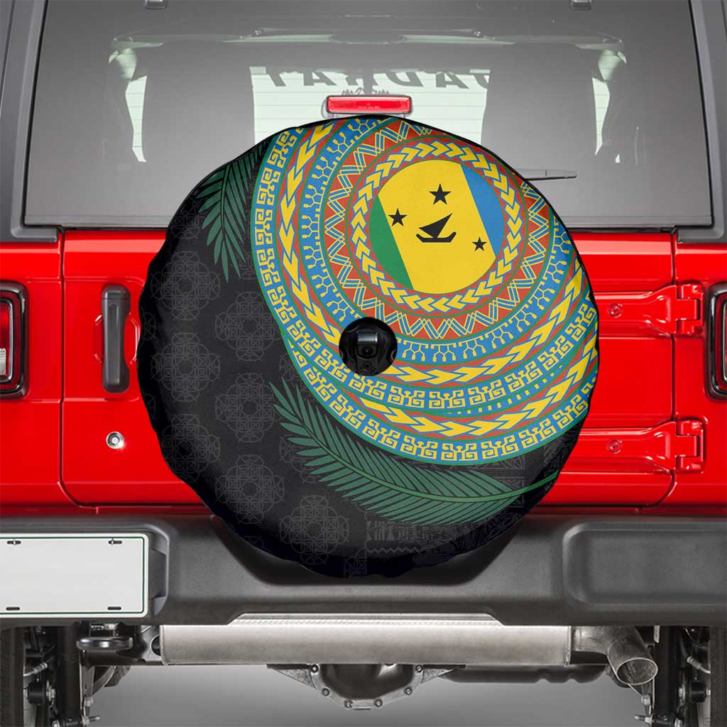 Malampa Tribal Tattoo with Namele Leaves Spare Tire Cover LT03 - Polynesian Pride