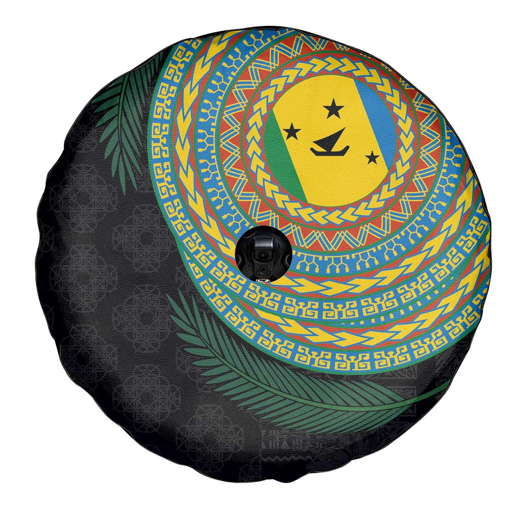 Malampa Tribal Tattoo with Namele Leaves Spare Tire Cover LT03 - Polynesian Pride