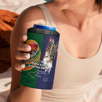 Manuʻa Islands and American Samoa Together 4 in 1 Can Cooler Tumbler Rooster and Eagle Mascot National Map and Flag Style LT03 - Polynesian Pride