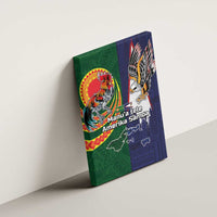 Manuʻa Islands and American Samoa Together Canvas Wall Art Rooster and Eagle Mascot National Map and Flag Style LT03 - Polynesian Pride