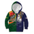 Manuʻa Islands and American Samoa Together Kid Hoodie Rooster and Eagle Mascot National Map and Flag Style