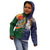 Manuʻa Islands and American Samoa Together Kid Hoodie Rooster and Eagle Mascot National Map and Flag Style