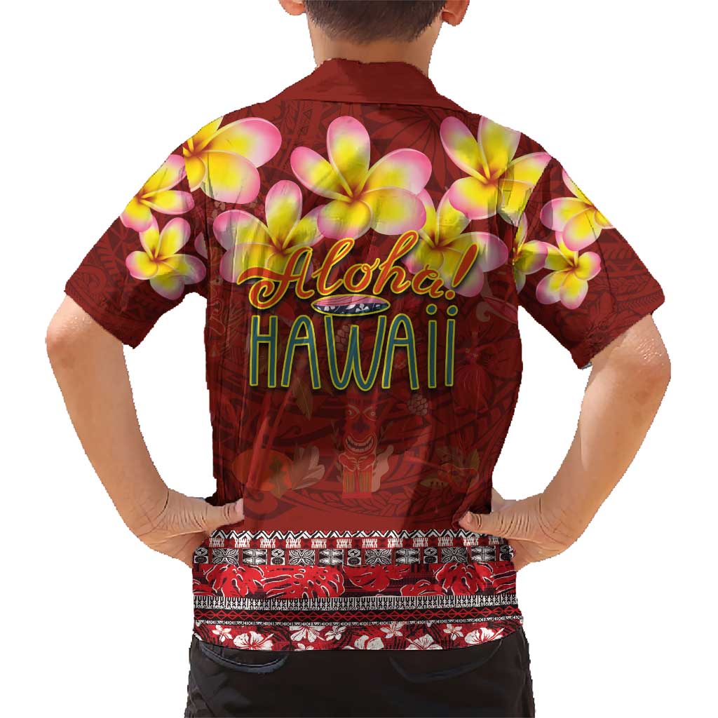 Aloha Plumeria Flowers Hawaiian Shirt With Hawaiian Style Tapa Tribal LT03 - Polynesian Pride