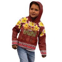 Aloha Plumeria Flowers Kid Hoodie With Hawaiian Style Tapa Tribal LT03 - Polynesian Pride