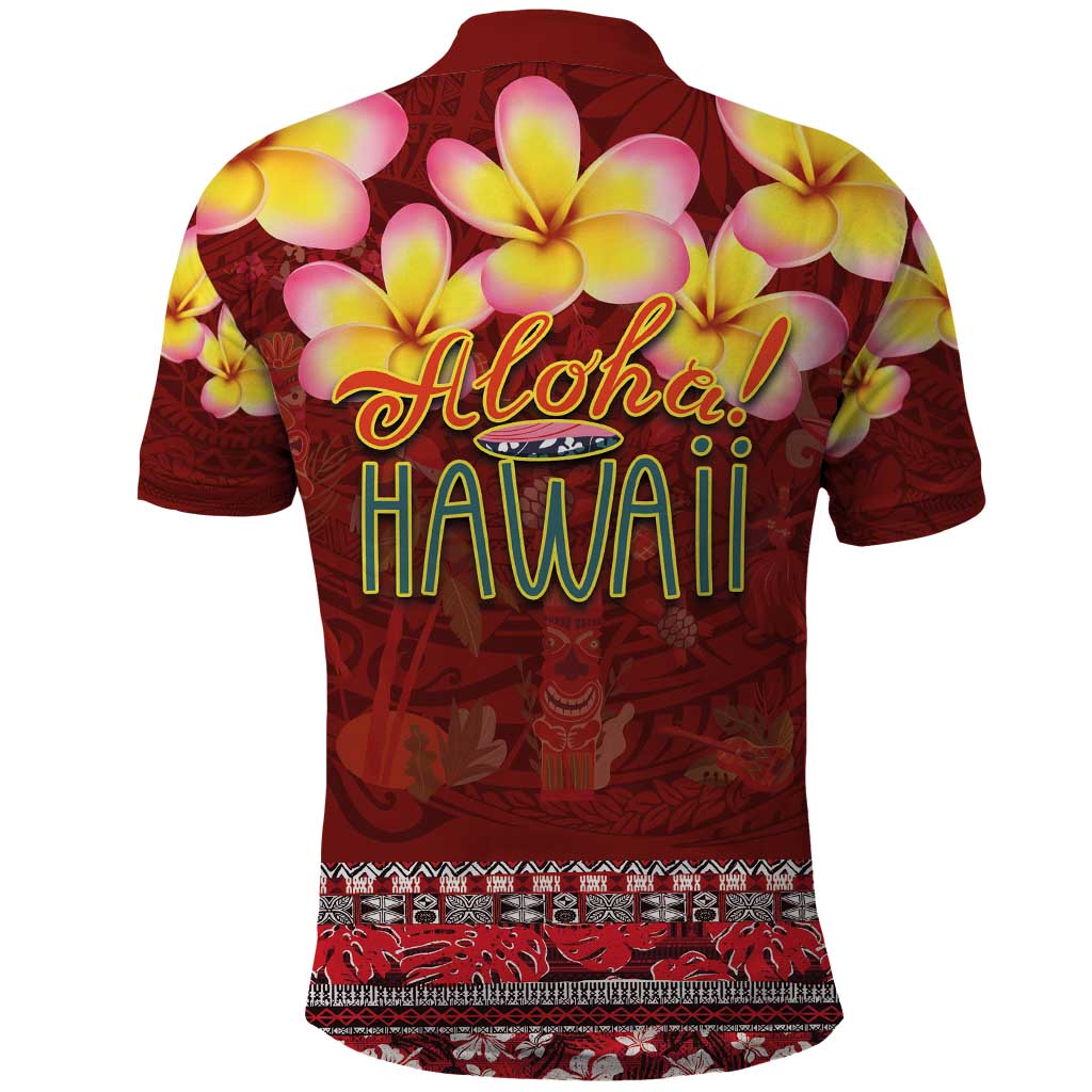 Aloha Plumeria Flowers Polo Shirt With Hawaiian Style Tapa Tribal LT03 - Polynesian Pride