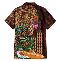 Hawaiian Tiki Mask Surfing Kakau Pattern Hawaiian Shirt