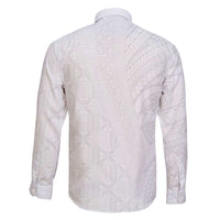 Niue White Sunday Family Matching Mermaid Dress and Hawaiian Shirt Hiapo Tribal Art Tattoos LT03 - Polynesian Pride