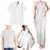 Niue White Sunday Family Matching Tank Maxi Dress and Hawaiian Shirt Hiapo Tribal Art Tattoos - Polynesian Pride