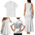 Niue White Sunday Family Matching Tank Maxi Dress and Hawaiian Shirt Hiapo Tribal Art Tattoos - Polynesian Pride