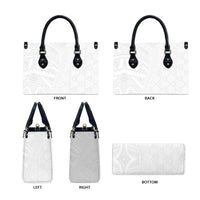 Niue White Sunday Leather Bag Hiapo Tribal Art Tattoos - Polynesian Pride