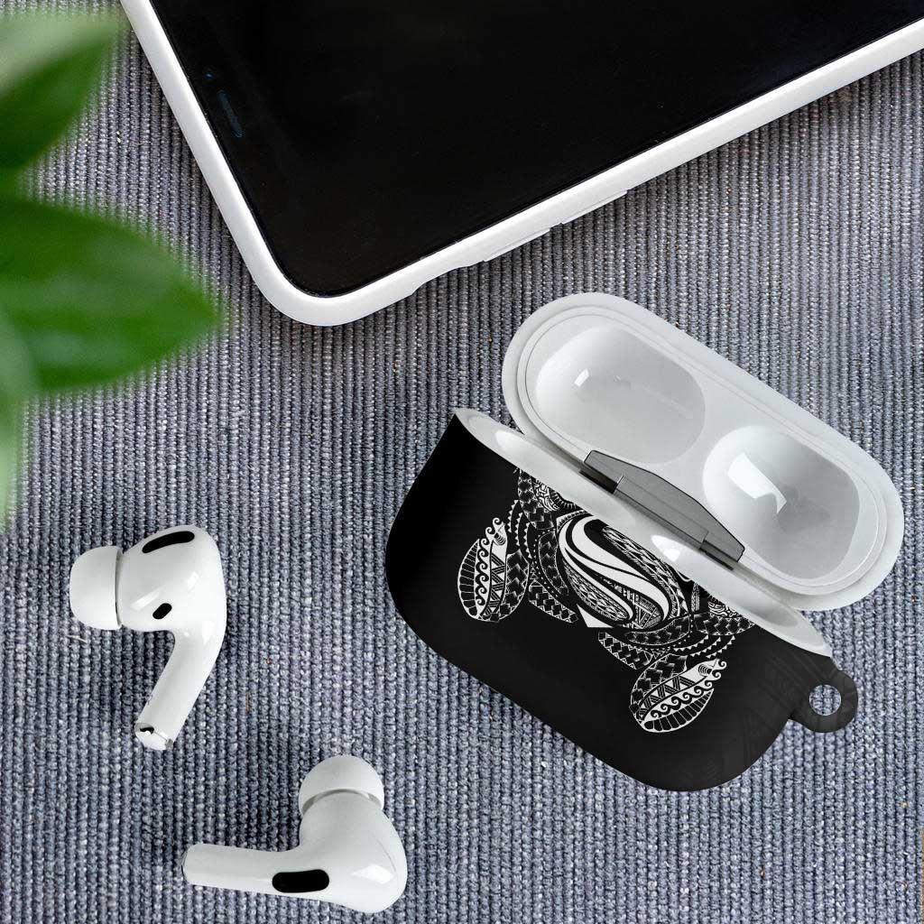 Super Samoan Traditional Tribal Art Tattoos AirPods Case Black Color - Polynesian Pride