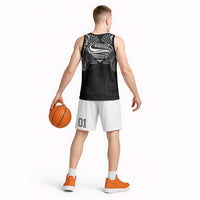 Super Samoan Traditional Tribal Art Tattoos Basketball Jersey Black Color - Polynesian Pride