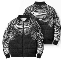 Super Samoan Traditional Tribal Art Tattoos Bomber Puffer Jacket Black Color LT03 - Polynesian Pride