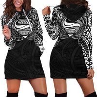 Super Samoan Traditional Tribal Art Tattoos Hoodie Dress Black Color LT03 - Polynesian Pride