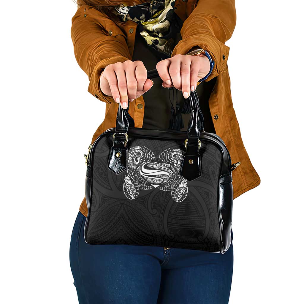 Super Samoan Traditional Tribal Art Tattoos Shoulder Handbag Black Color - Polynesian Pride