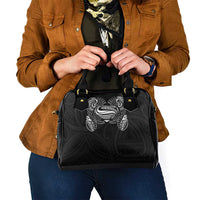 Super Samoan Traditional Tribal Art Tattoos Shoulder Handbag Black Color - Polynesian Pride
