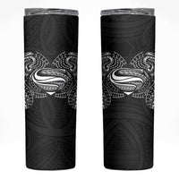 Super Samoan Traditional Tribal Art Tattoos Skinny Tumbler Black Color LT03 Black - Polynesian Pride