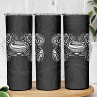 Super Samoan Traditional Tribal Art Tattoos Skinny Tumbler Black Color LT03 - Polynesian Pride