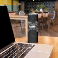 Super Samoan Traditional Tribal Art Tattoos Skinny Tumbler Black Color LT03 - Polynesian Pride
