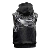 Super Samoan Traditional Tribal Art Tattoos Sleeveless Hoodie Black Color LT03 - Polynesian Pride
