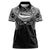 Super Samoan Traditional Tribal Art Tattoos Women Polo Shirt Black Color - Polynesian Pride