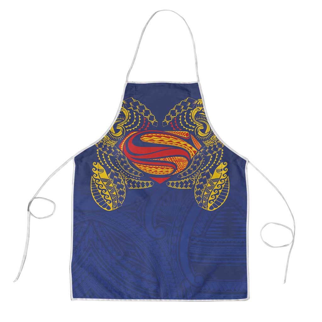 Super Samoan Traditional Tribal Art Tattoos Apron Blue Color LT03 Blue - Polynesian Pride