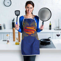 Super Samoan Traditional Tribal Art Tattoos Apron Blue Color LT03 - Polynesian Pride
