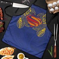 Super Samoan Traditional Tribal Art Tattoos Apron Blue Color LT03 Blue - Polynesian Pride