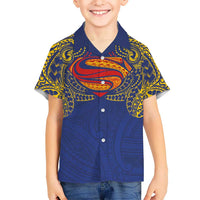 Super Samoan Traditional Tribal Art Tattoos Hawaiian Shirt Blue Color - Polynesian Pride