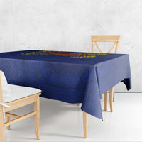 Super Samoan Traditional Tribal Art Tattoos Tablecloth Blue Color - Polynesian Pride