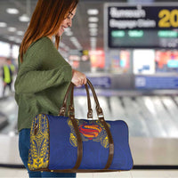 Super Samoan Traditional Tribal Art Tattoos Travel Bag Blue Color - Polynesian Pride