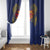 Super Samoan Traditional Tribal Art Tattoos Window Curtain Blue Color - Polynesian Pride