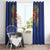 Super Samoan Traditional Tribal Art Tattoos Window Curtain Blue Color - Polynesian Pride