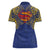 Super Samoan Traditional Tribal Art Tattoos Women Polo Shirt Blue Color - Polynesian Pride