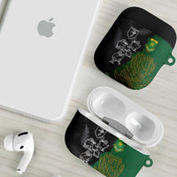 Aotearoa South Africa Rugby Freedom Cup AirPods Case Kiwi Warriors Haka with King Protea Symbol LT03 - Polynesian Pride