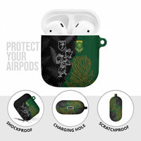Aotearoa South Africa Rugby Freedom Cup AirPods Case Kiwi Warriors Haka with King Protea Symbol LT03 - Polynesian Pride