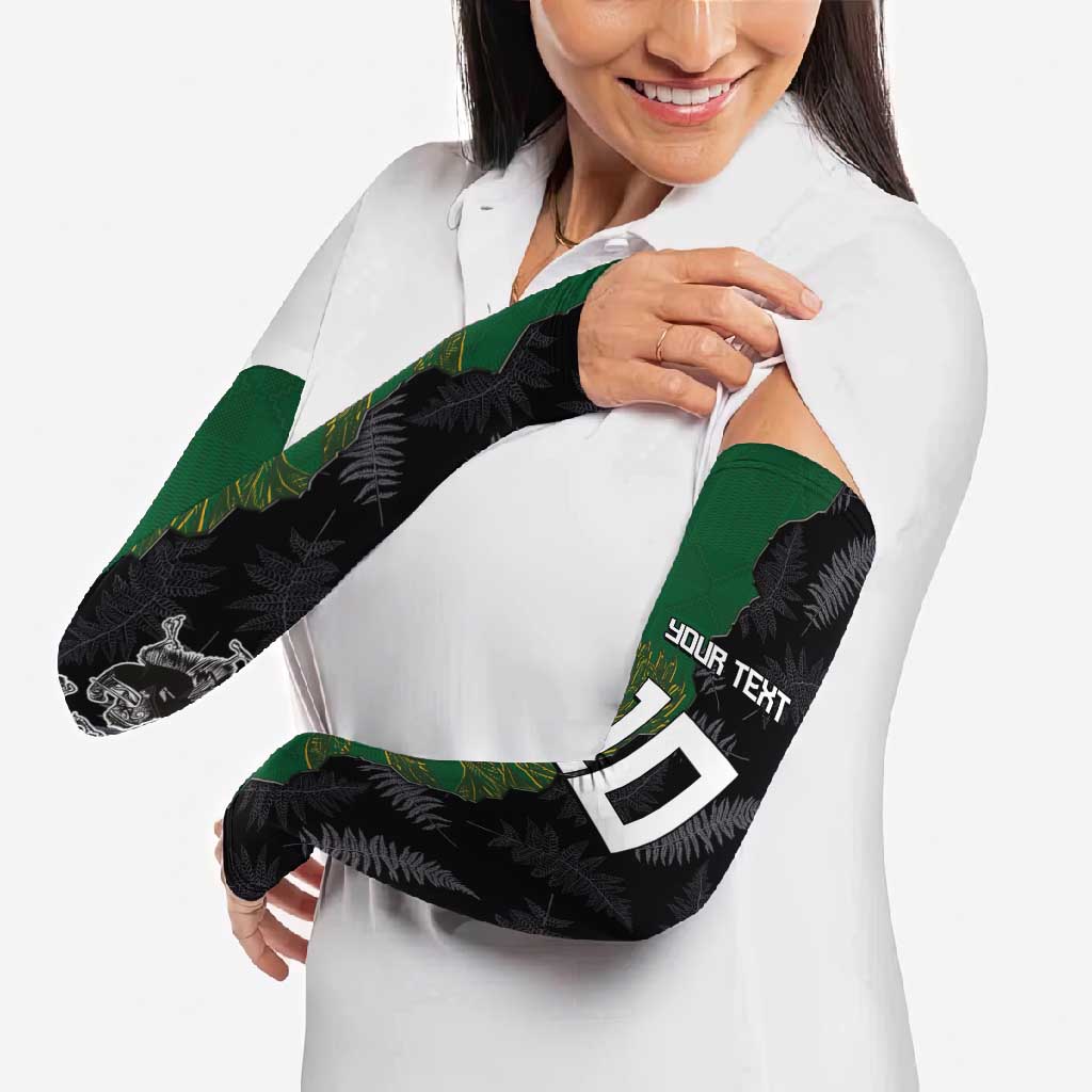 Custom Aotearoa South Africa Rugby Freedom Cup Arm Sleeves Kiwi Warriors Haka with King Protea Symbol LT03 - Polynesian Pride