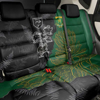 Aotearoa South Africa Rugby Freedom Cup Back Car Seat Cover Kiwi Warriors Haka with King Protea Symbol LT03 - Polynesian Pride