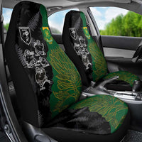 Aotearoa South Africa Rugby Freedom Cup Car Seat Cover Kiwi Warriors Haka with King Protea Symbol LT03 - Polynesian Pride