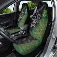 Aotearoa South Africa Rugby Freedom Cup Car Seat Cover Kiwi Warriors Haka with King Protea Symbol LT03 - Polynesian Pride