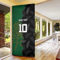 Custom Aotearoa South Africa Rugby Freedom Cup Door Cover Kiwi Warriors Haka with King Protea Symbol LT03 - Polynesian Pride
