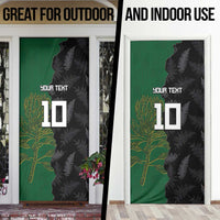 Custom Aotearoa South Africa Rugby Freedom Cup Door Cover Kiwi Warriors Haka with King Protea Symbol LT03 - Polynesian Pride
