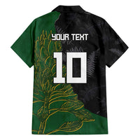 Custom Aotearoa South Africa Rugby Freedom Cup Family Matching Summer Maxi Dress and Hawaiian Shirt Kiwi Warriors Haka with King Protea Symbol LT03 - Polynesian Pride