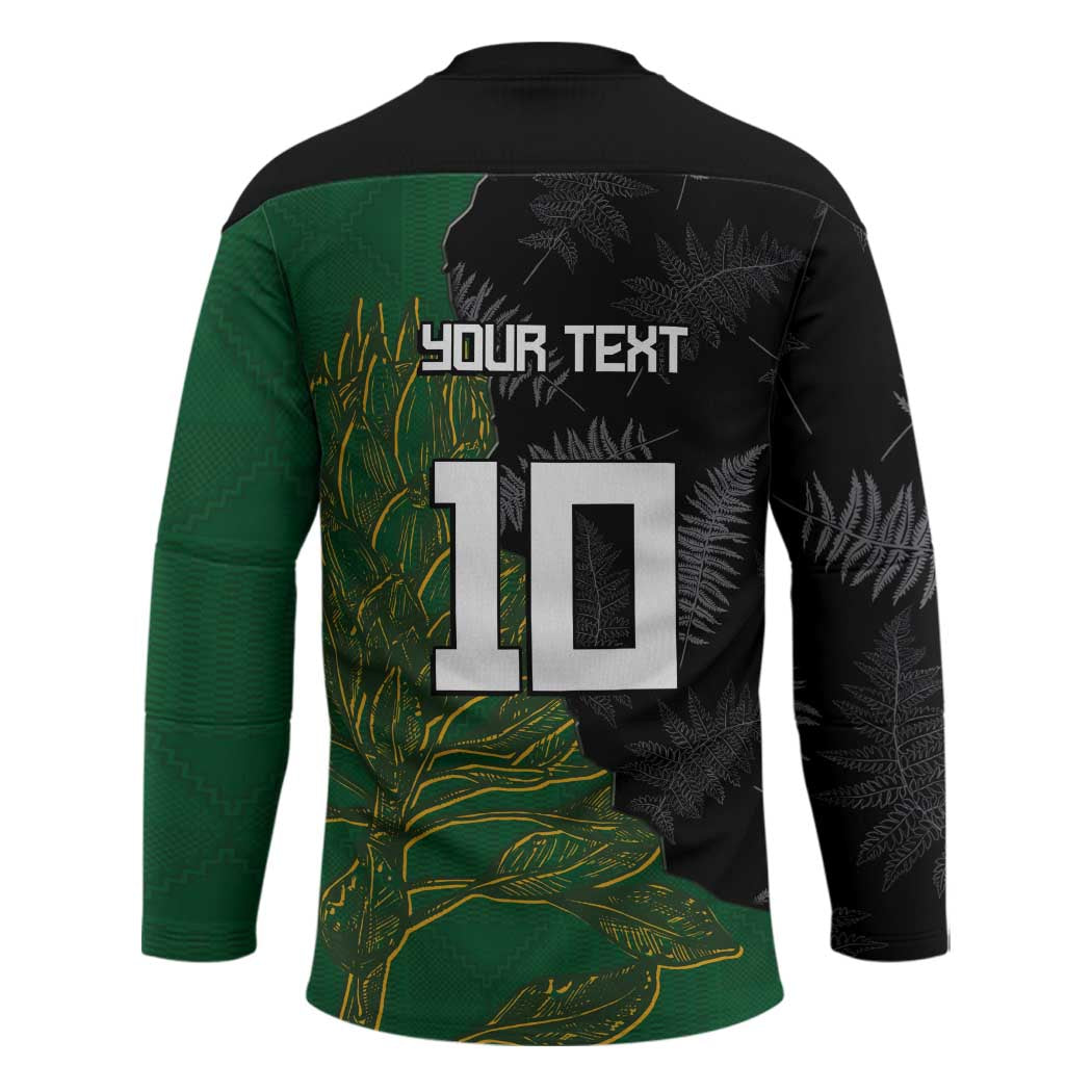 Custom Aotearoa South Africa Rugby Freedom Cup Hockey Jersey Kiwi Warriors Haka with King Protea Symbol LT03 - Polynesian Pride