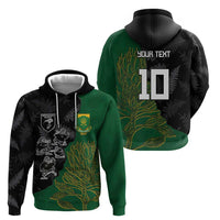 Custom Aotearoa South Africa Rugby Freedom Cup Hoodie Kiwi Warriors Haka with King Protea Symbol LT03 - Polynesian Pride