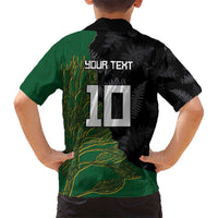 Custom Aotearoa South Africa Rugby Freedom Cup Kid Hawaiian Shirt Kiwi Warriors Haka with King Protea Symbol LT03 - Polynesian Pride