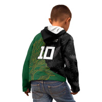Custom Aotearoa South Africa Rugby Freedom Cup Kid Hoodie Kiwi Warriors Haka with King Protea Symbol LT03 - Polynesian Pride